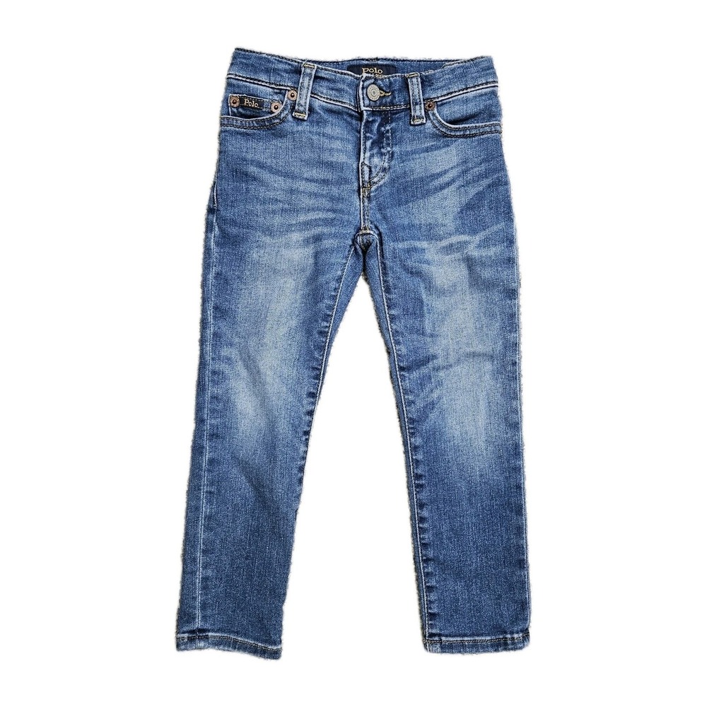 Polo Ralph Lauren #3 Jeans Kids 5/6 Blue Eldridge Skinny Medium Wash Denim Pants